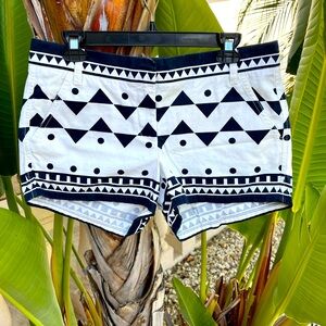 J. Crew Geometric Print Chino Shorts Vacation Sailing Preppy Style Classic Cool